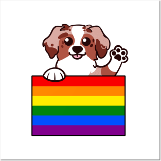 Love is Love Puppy - Red Merle Aussie v2 Posters and Art